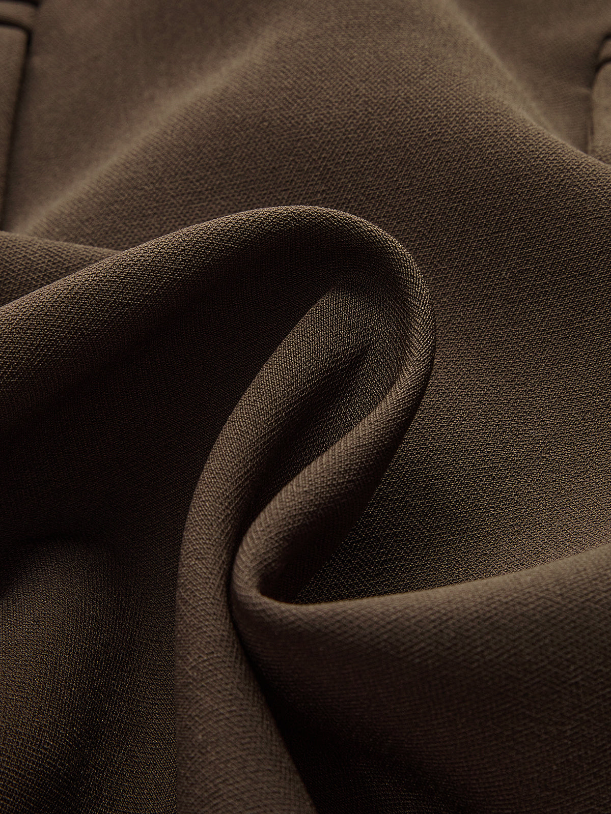 Belted V-Neck Tailored Dress