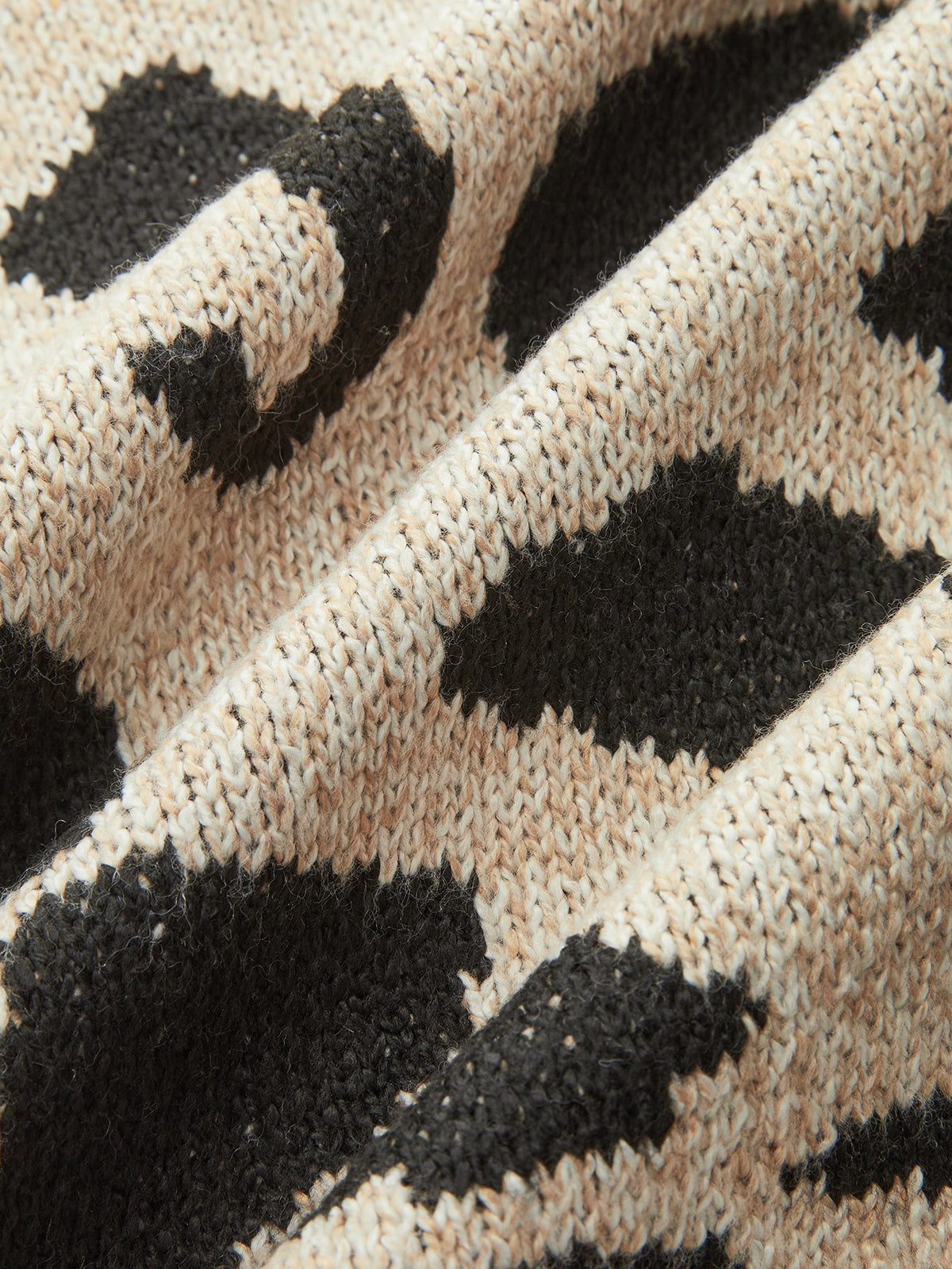 Leopard Print Wool Blend Sweater Vest