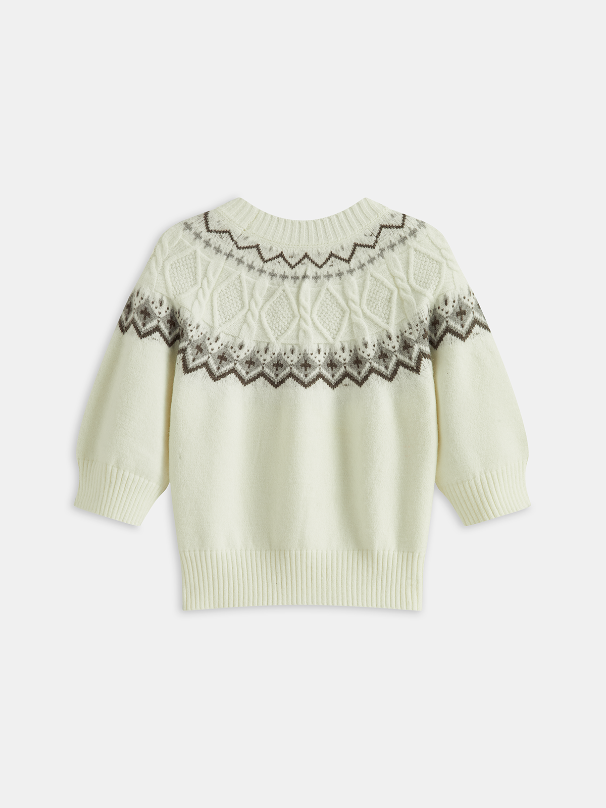 Fair-Isle-Kurzarmstricktop