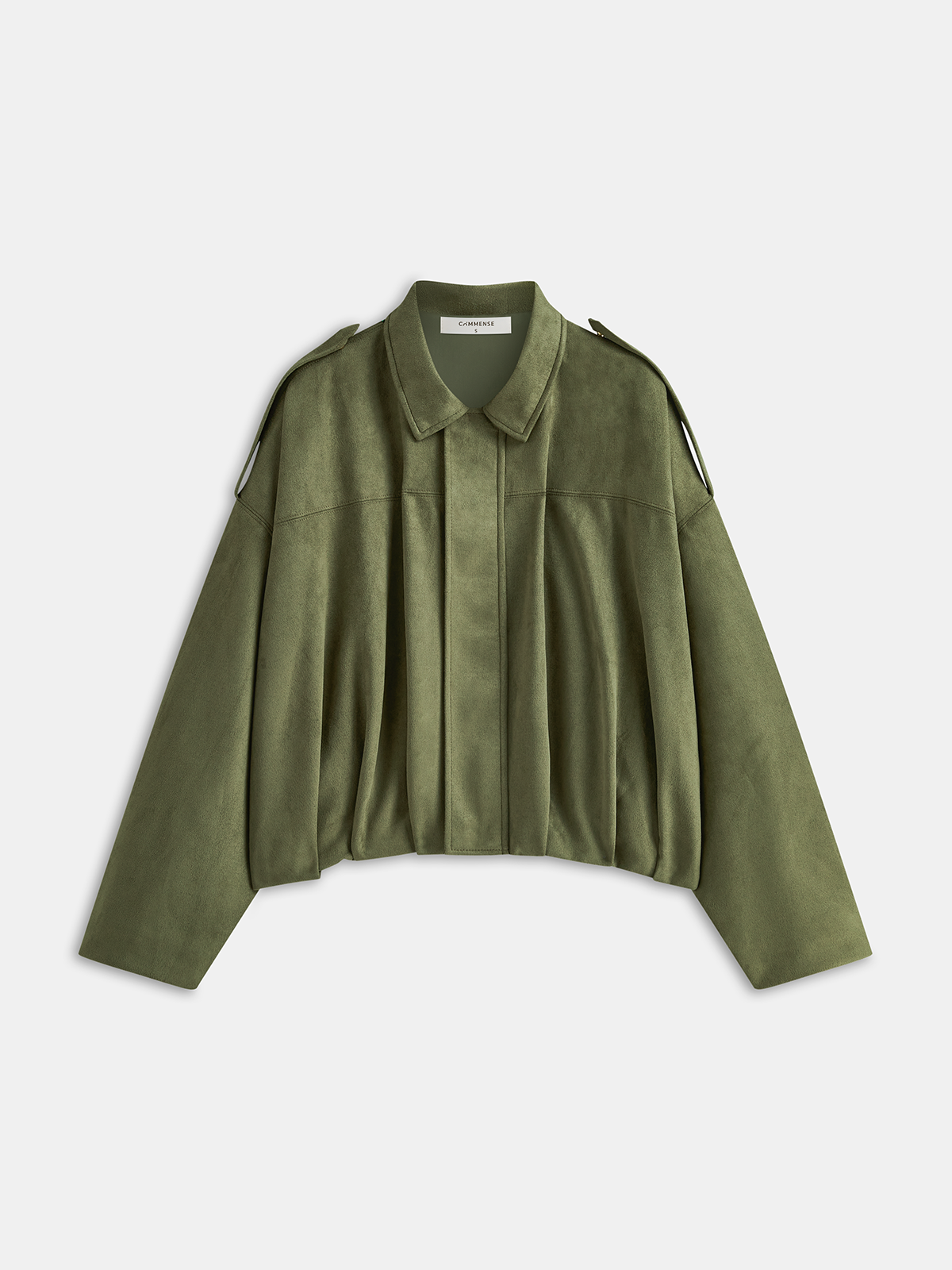 Jacke mit Reißverschluss, Kragen und Wildleder-Optik