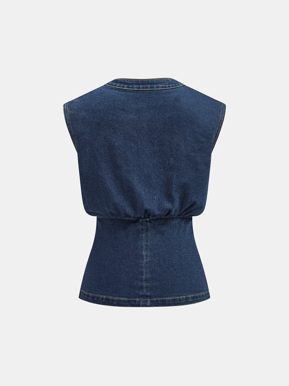 Jeans-Taillenmiederweste mit Metalldetails