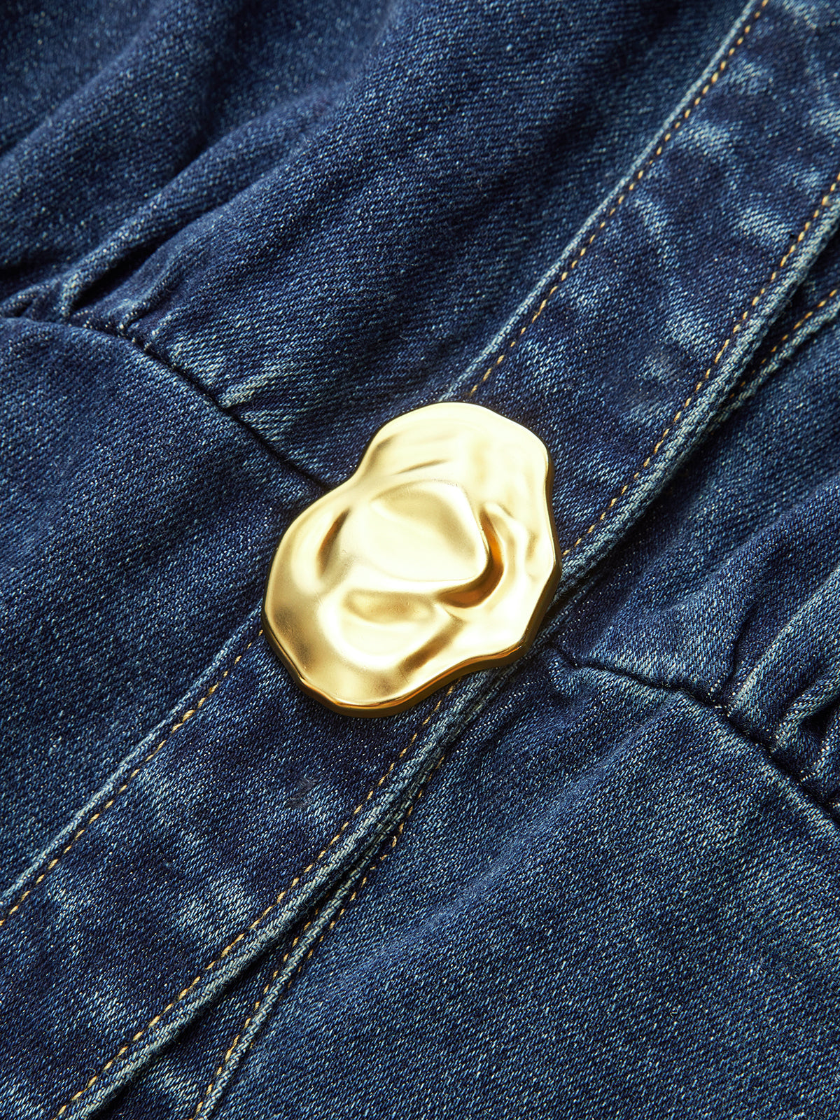 Jeans-Taillenmiederweste mit Metalldetails
