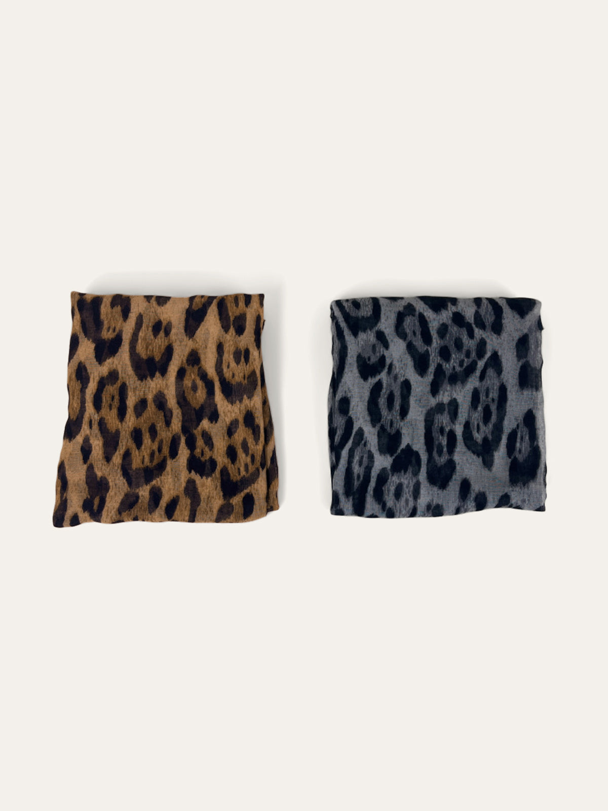 Cotton & Linen Leopard Print Scarf