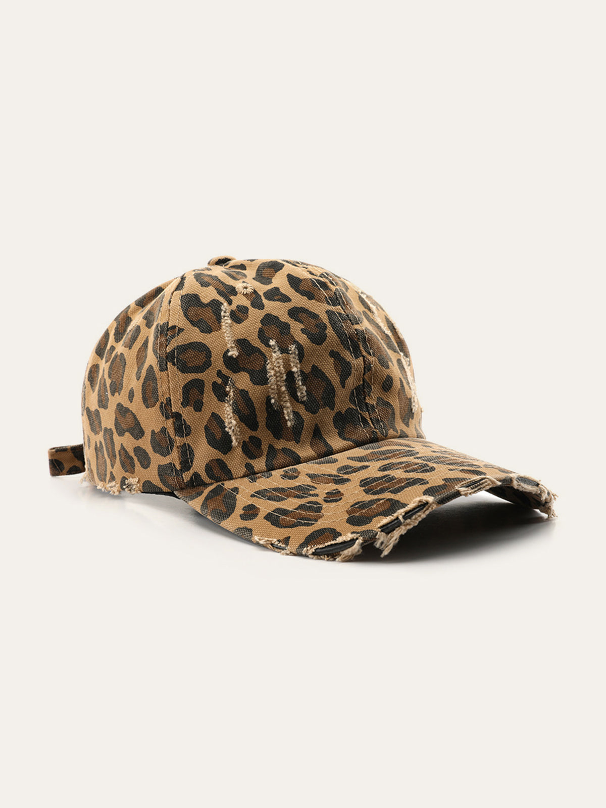 Distressed Leopard Print Hat