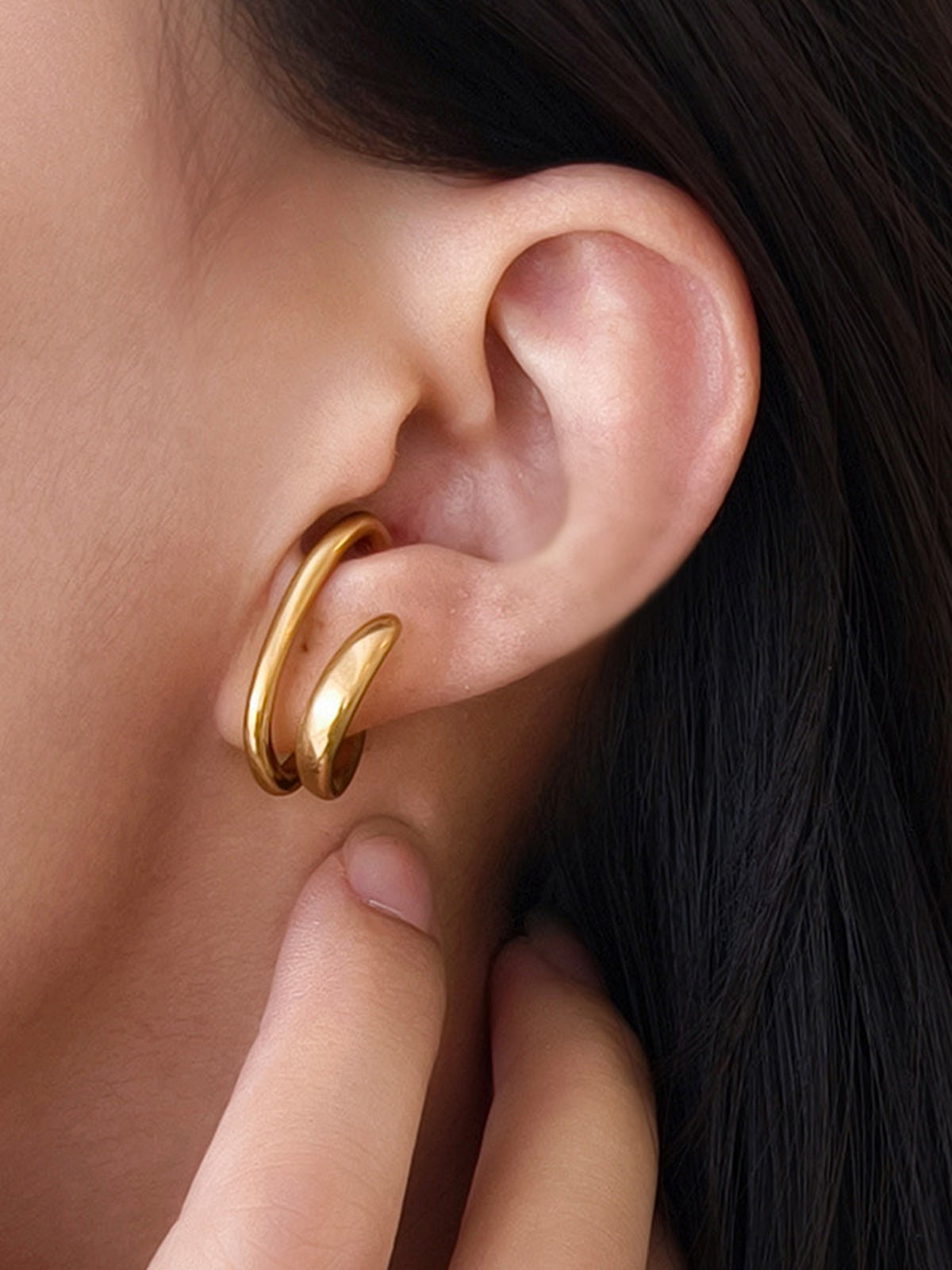 1 Pince d'oreille double anneau