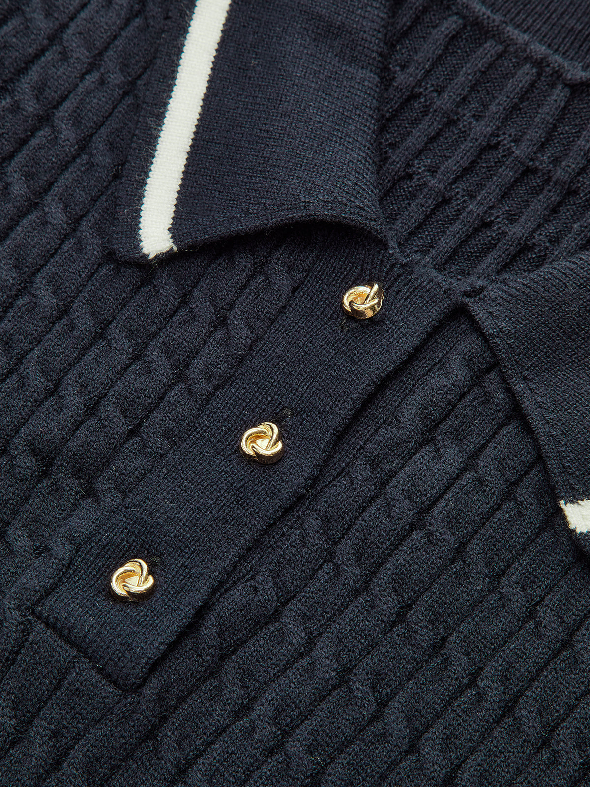 Contrast Trim Knitted Polo Shirt