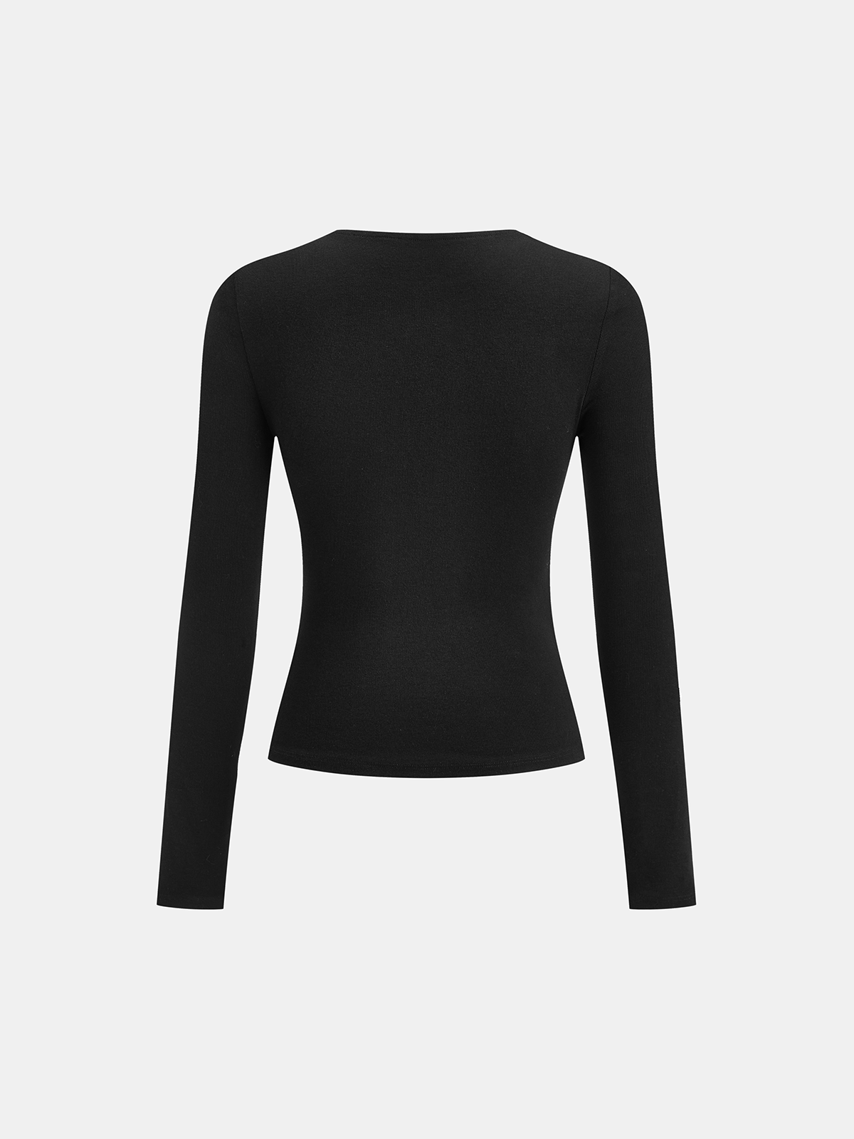 Schmal geschnittenes Langarmshirt mit Reißverschluss vorne