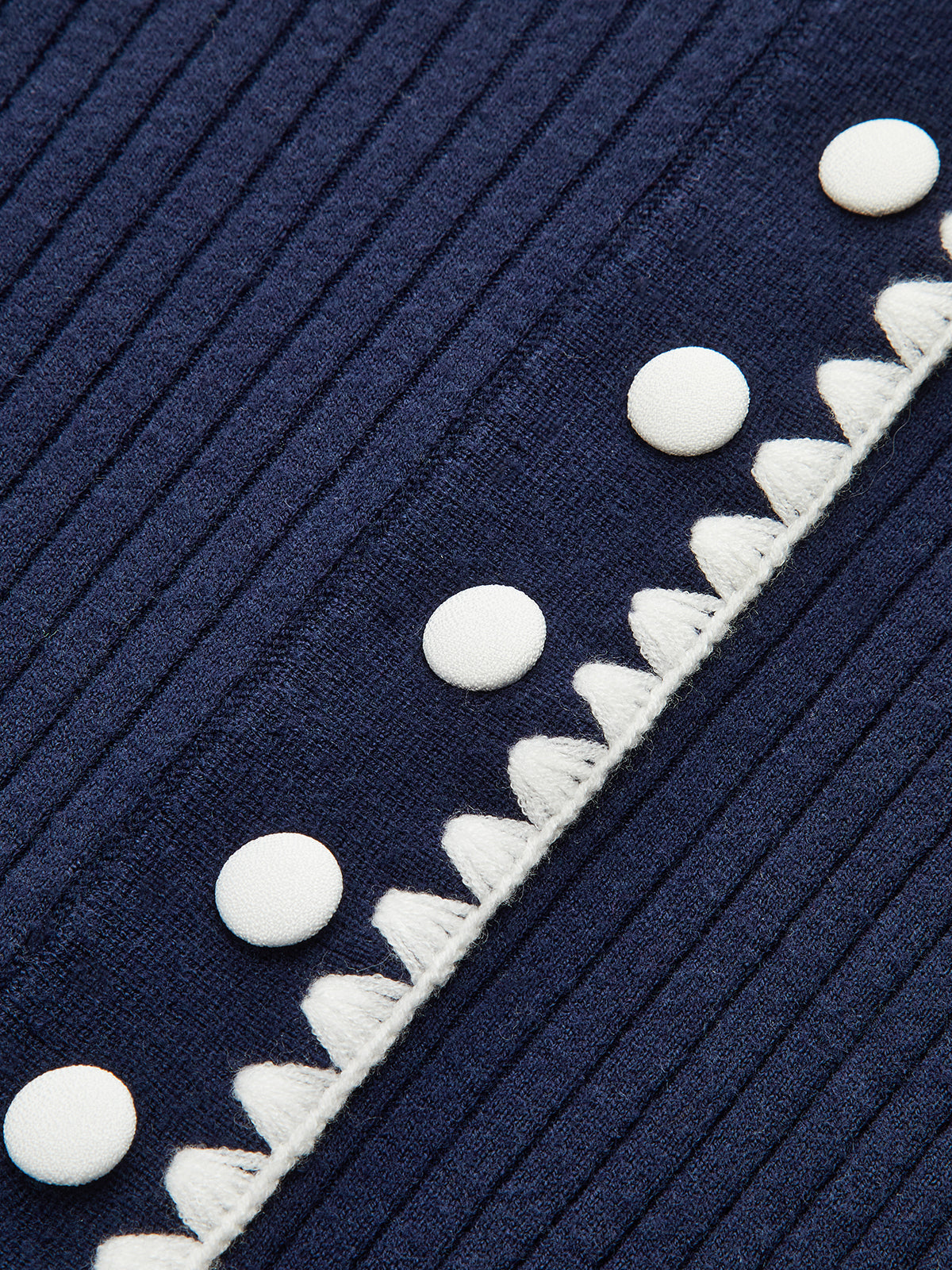 Contrast Trim Ribbed Knit Polo Top