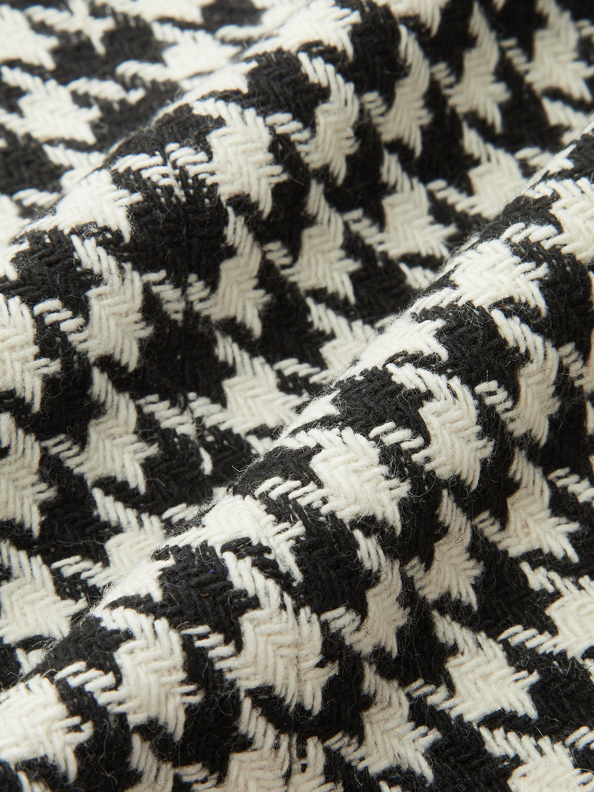 Houndstooth Tweed Double-Breasted Blazer