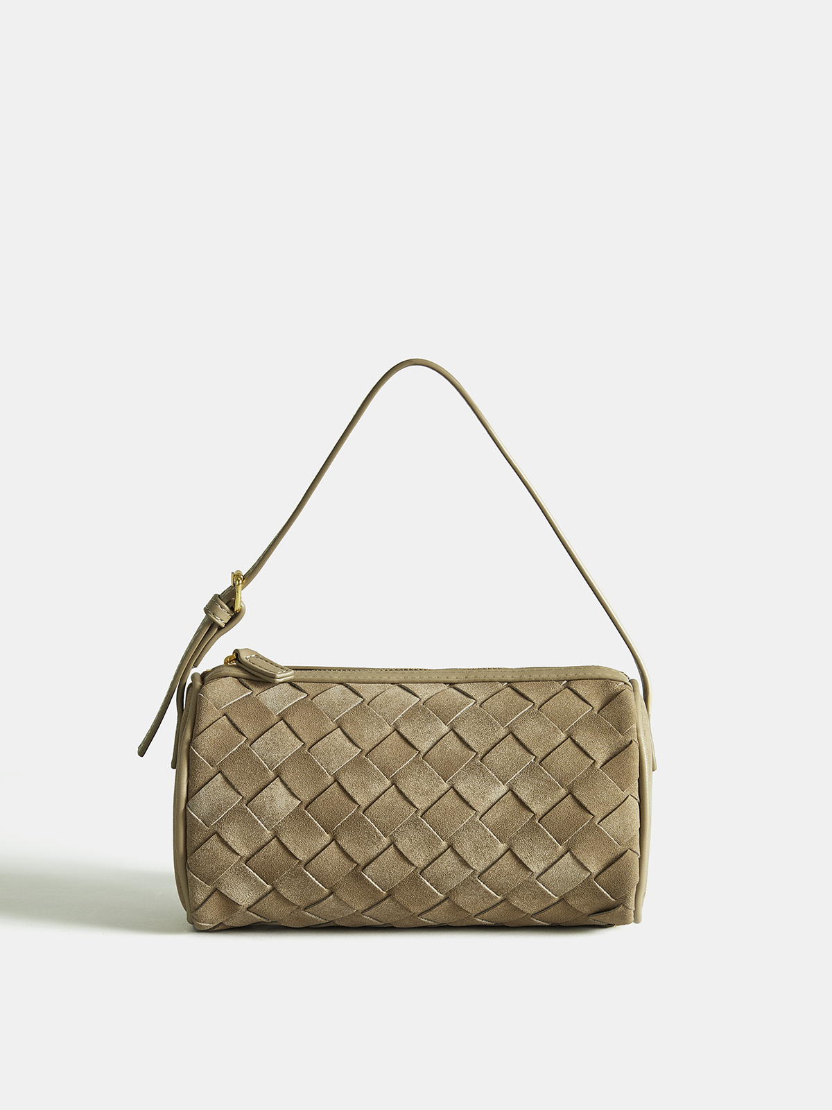 Sac bandoulière en similicuir PU dépoli tressé