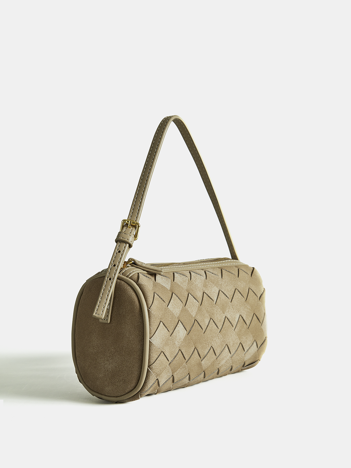 Sac bandoulière en similicuir PU dépoli tressé