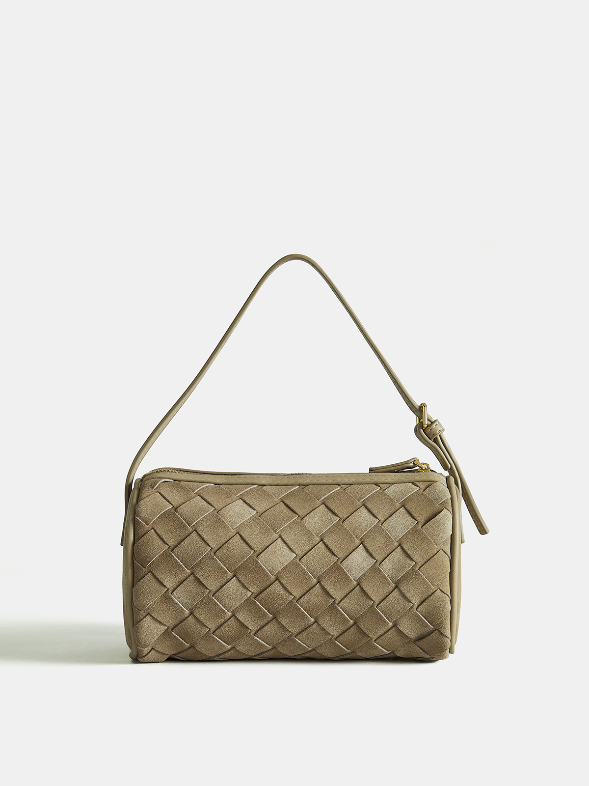 Sac bandoulière en similicuir PU dépoli tressé