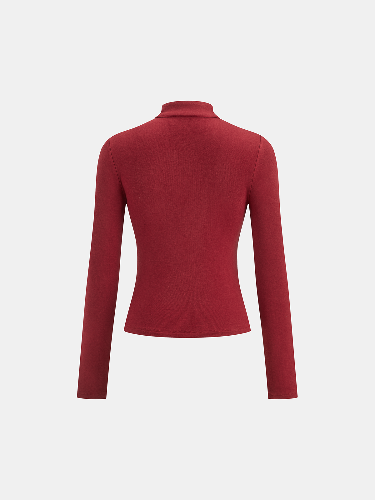 Asymmetrische Bluse mit Stehkragen und langen Ärmeln