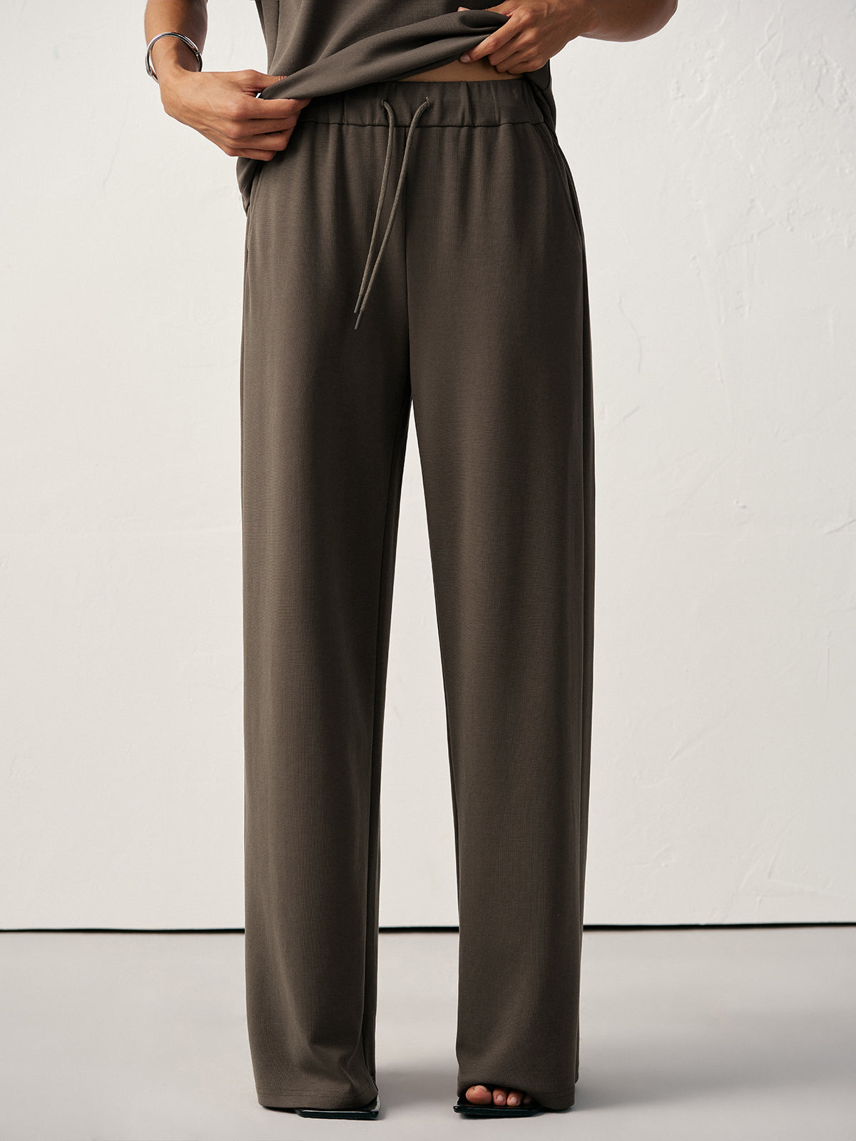 Sweatpants mit Kordelzug und mittlerer Leibhöhe