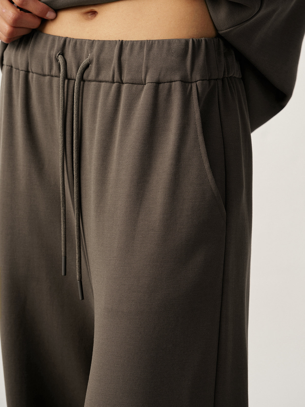 Pantalon de jogging taille mi-haute avec cordon de serrage