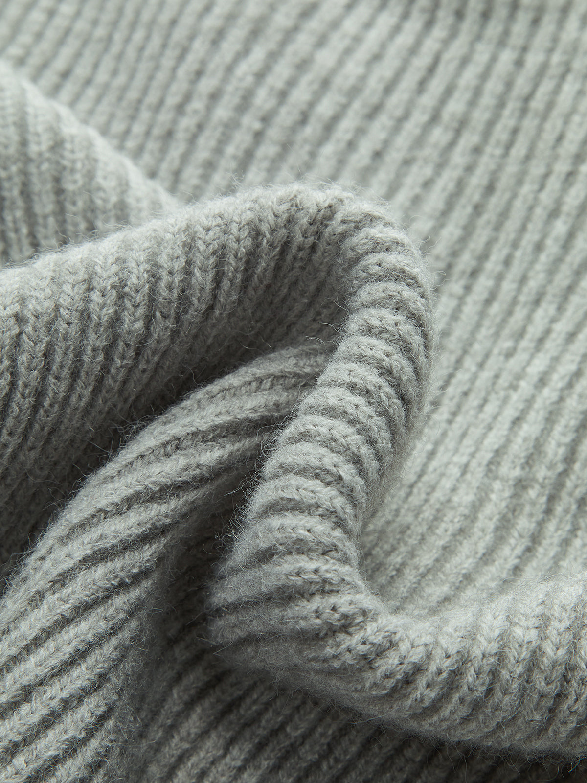 Crew Neck Zip-Up Knit Outerwear