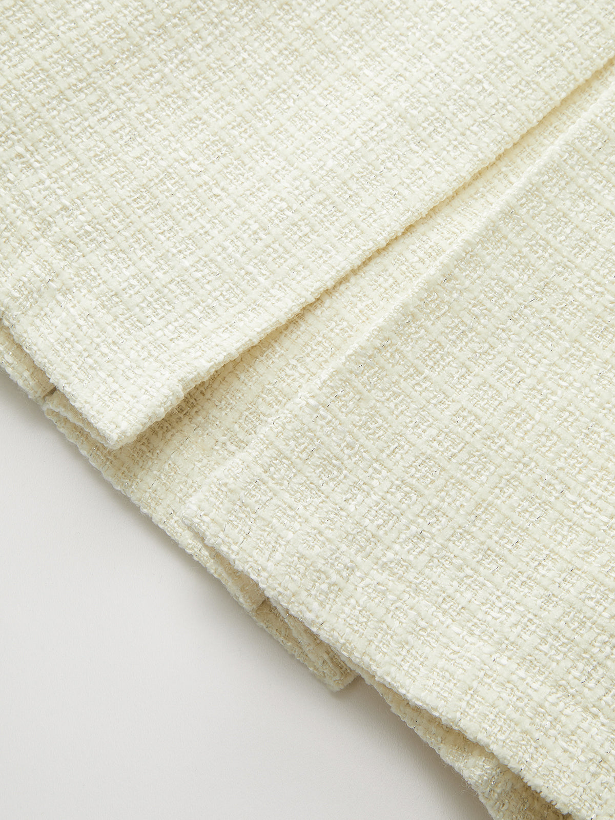 Tweed Pleated Mini Skirt