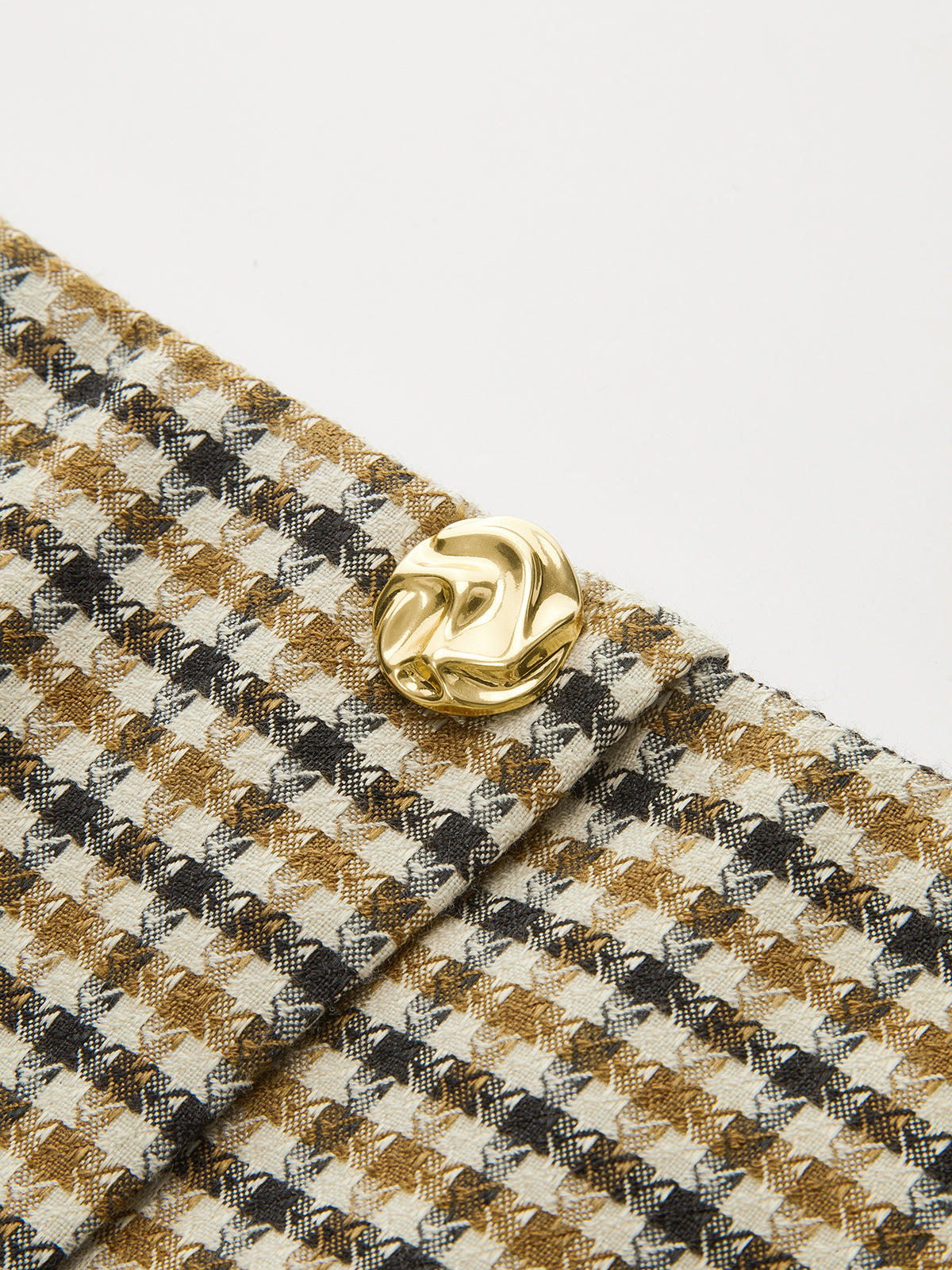 Karierter Minirock mit Metalldetail