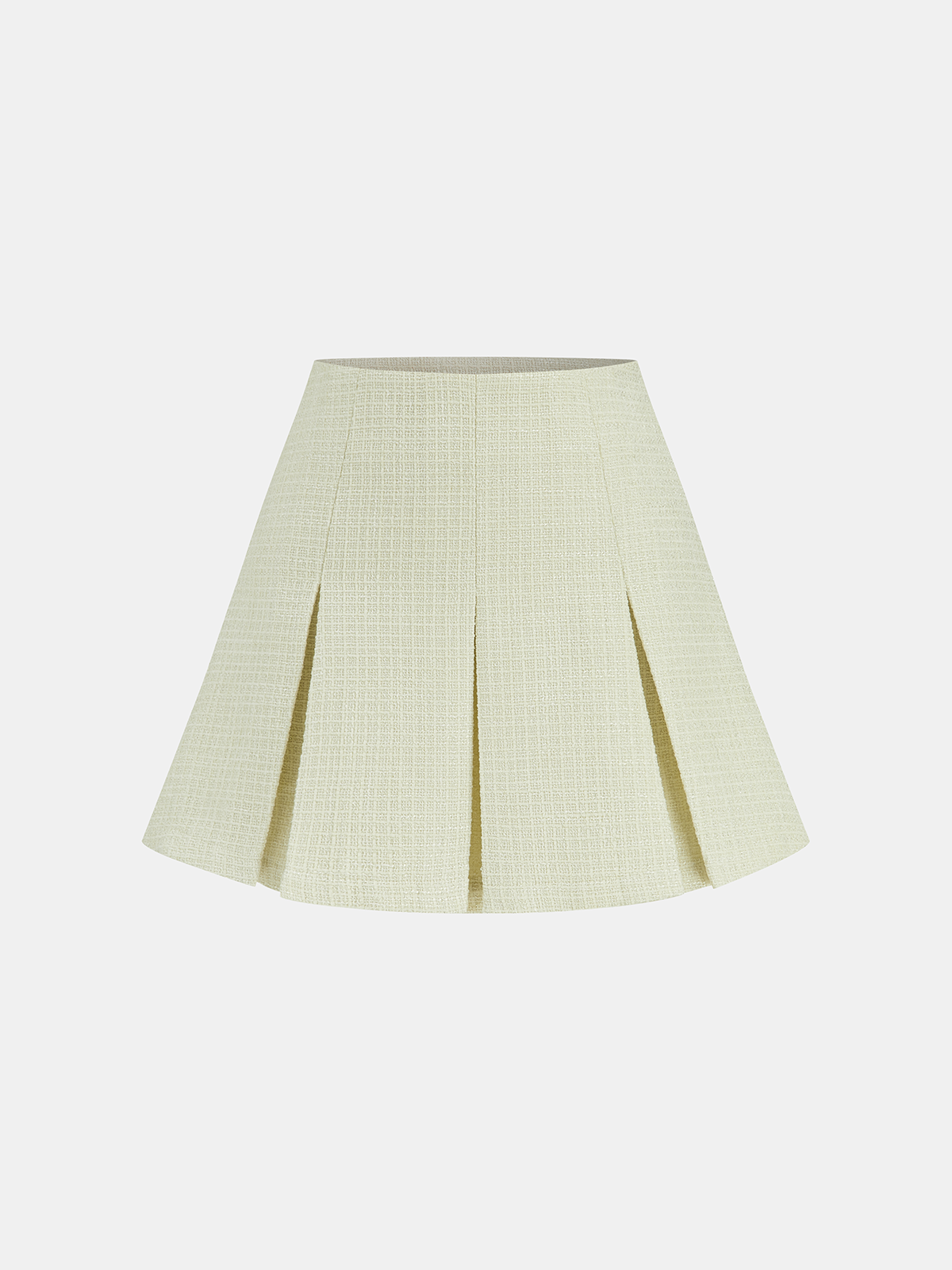 Tweed Pleated Mini Skirt