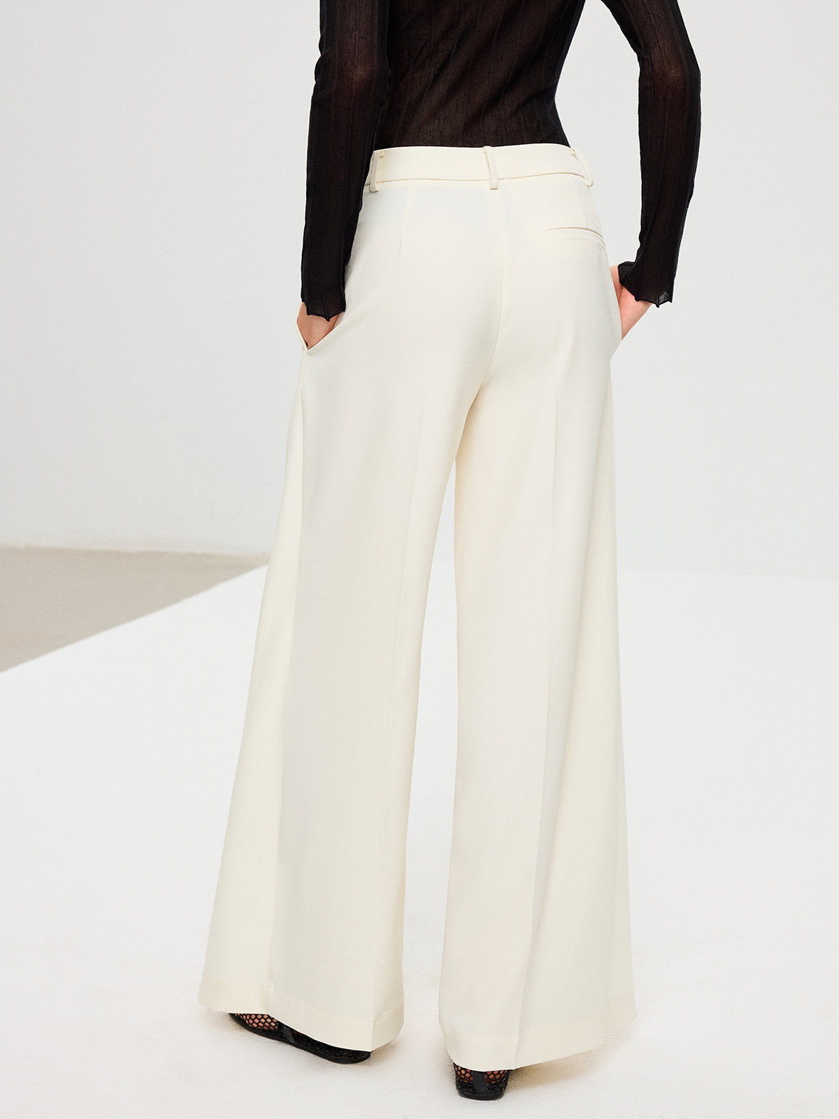 Pantalon ample superposé à double taille