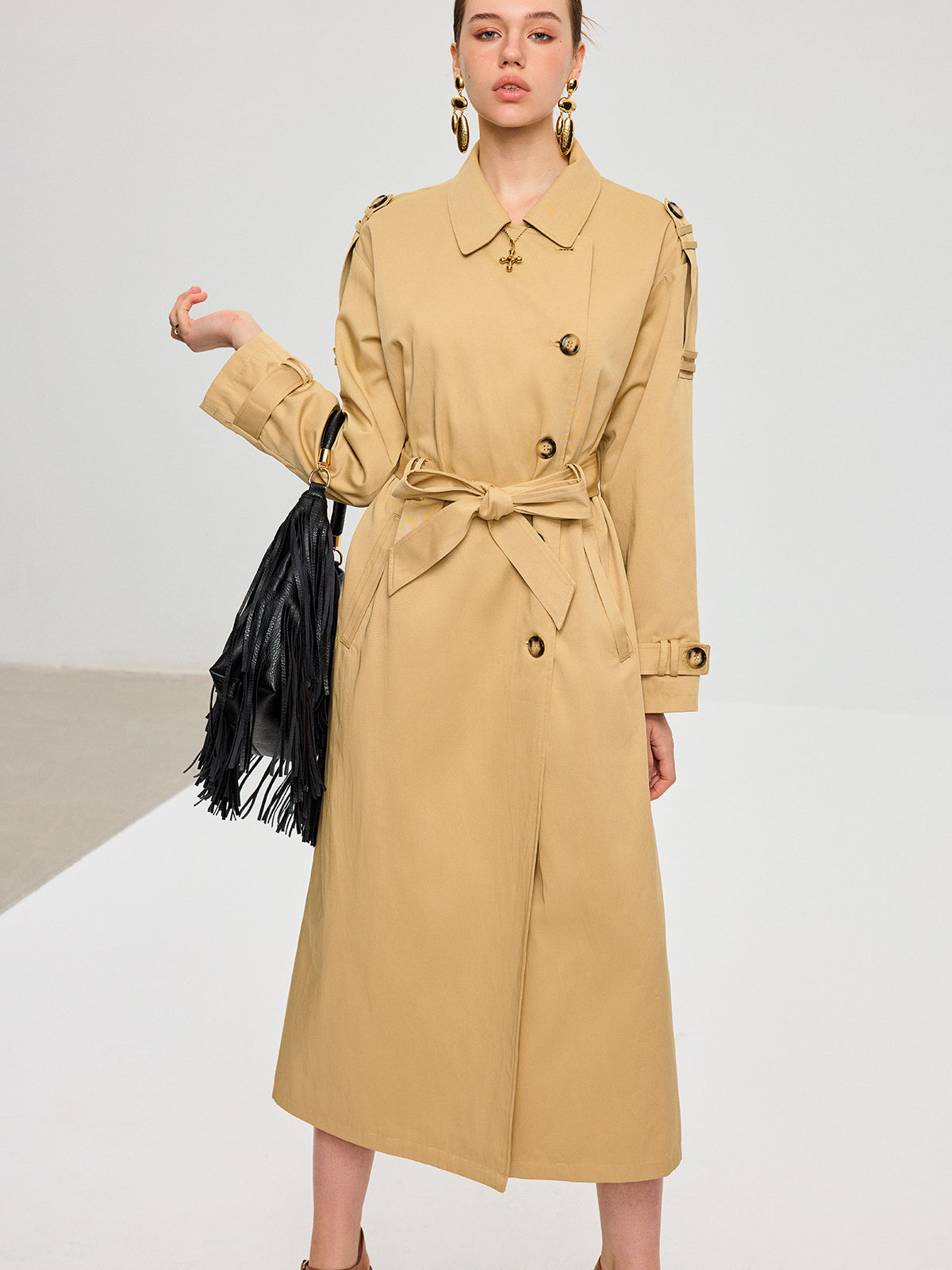 Trench-coat convertible à design cape
