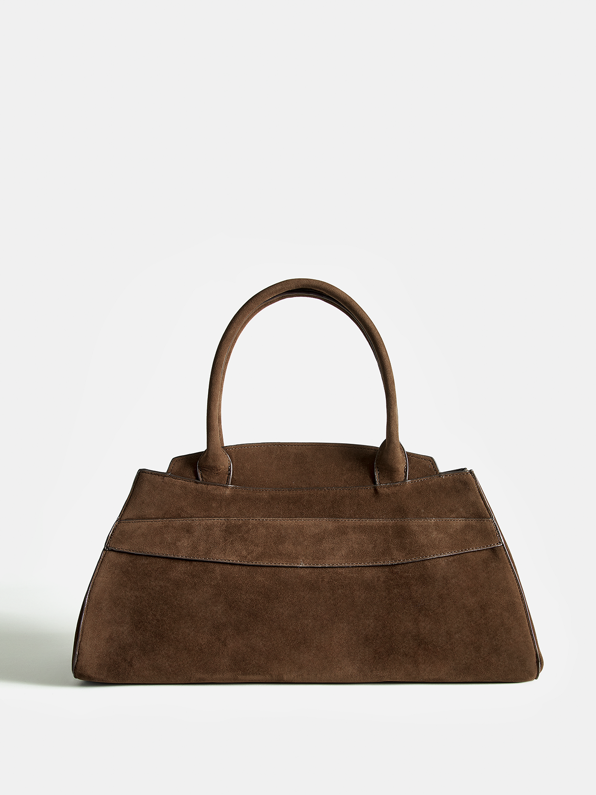 Suede Top-Handle Tote Bag