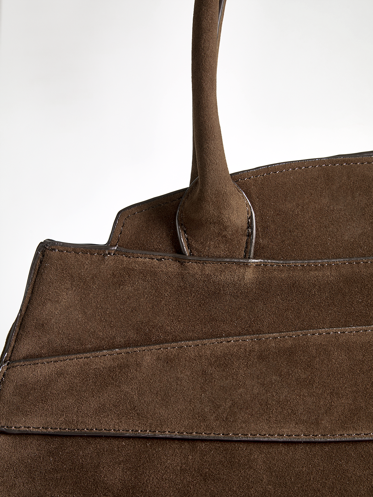 Suede Top-Handle Tote Bag