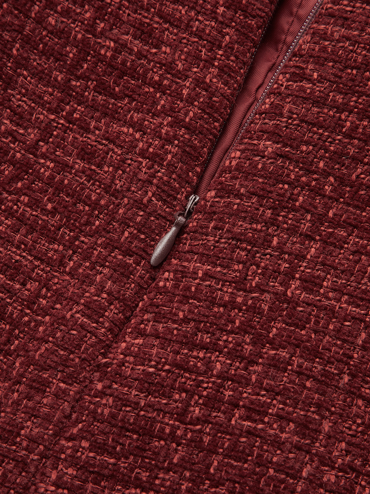 Tweed-Minirock mit Schlitz und Metalldetail