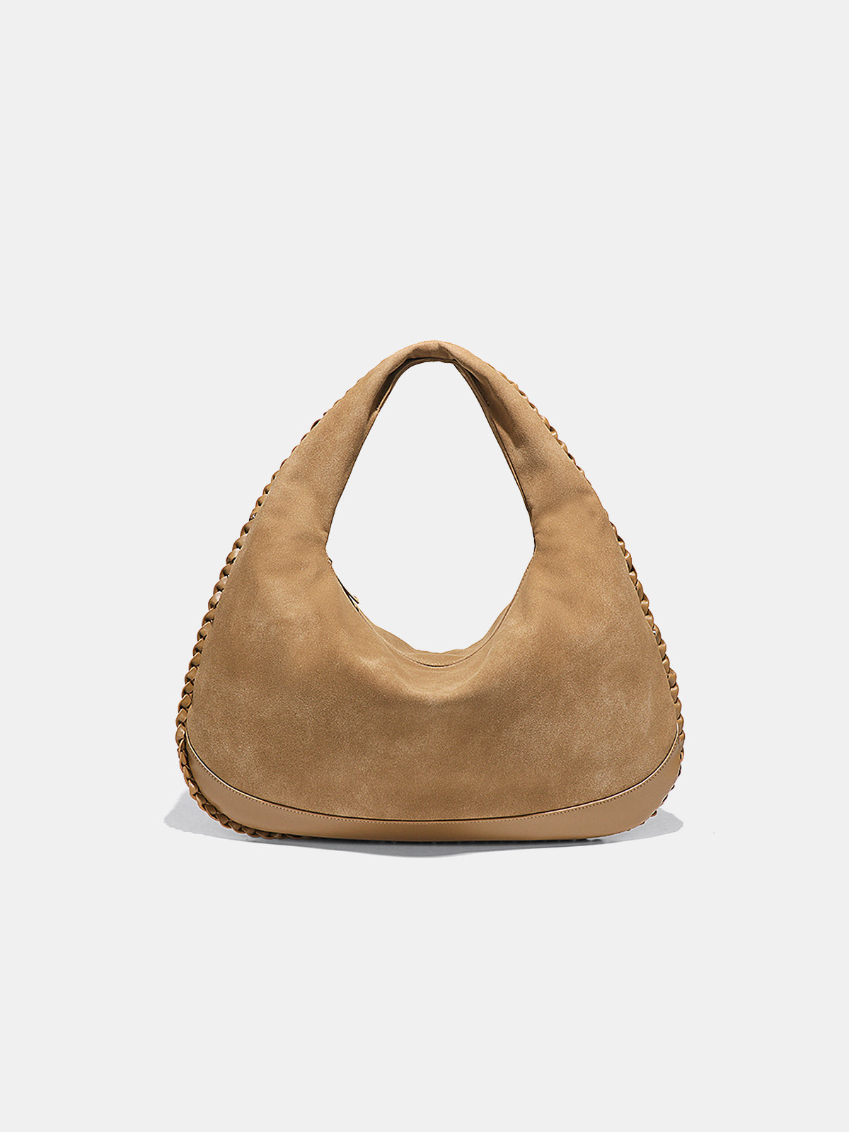 Sac hobo en daim tressé