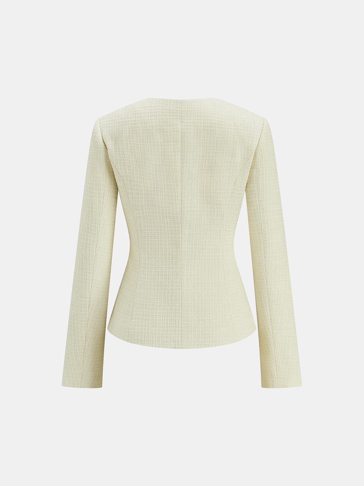 Metal Button Tweed Blazer