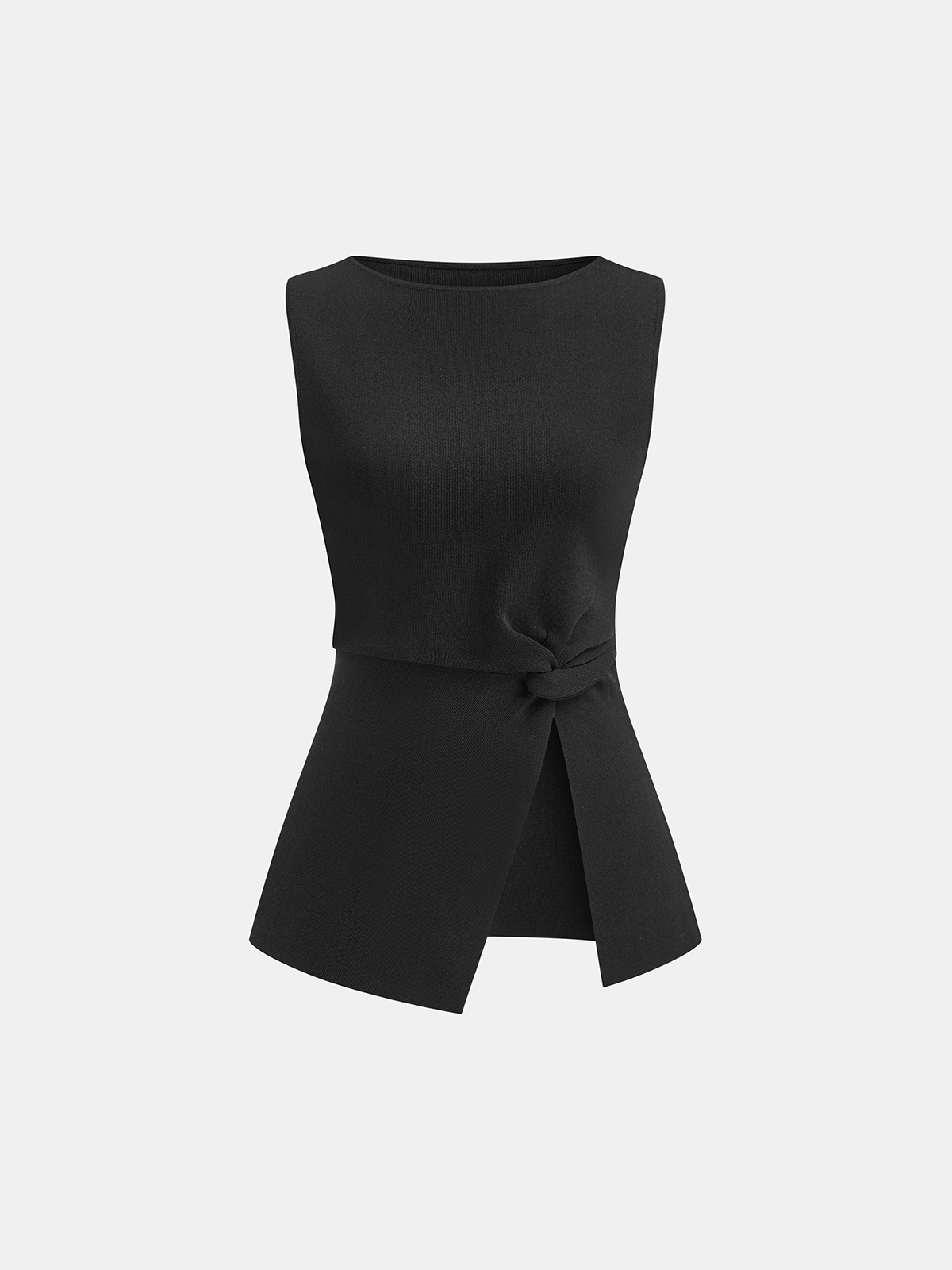 Haut sans manches asymétrique torsadé