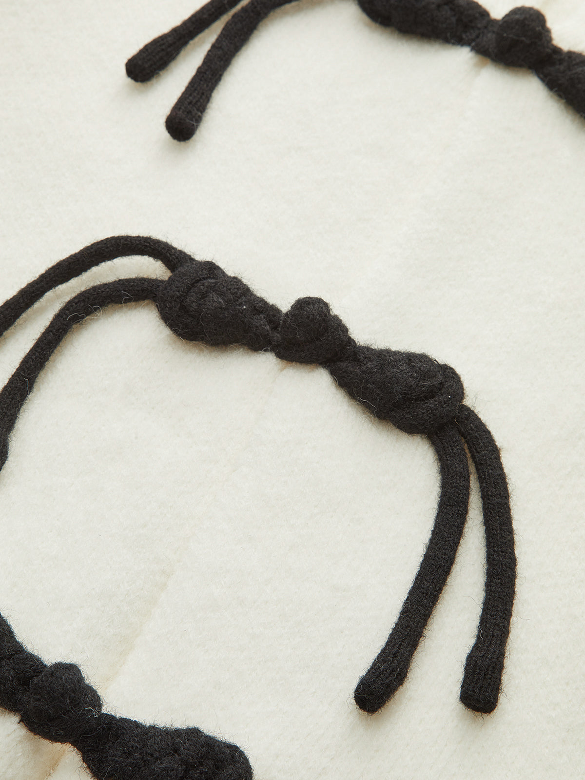 Contrast Knot Button Knit Cardigan