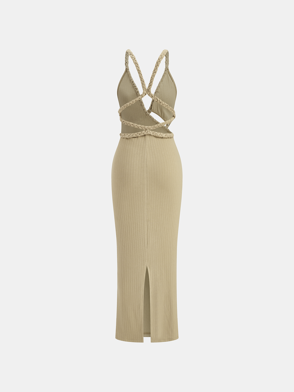 Geflochtenes asymmetrisches Bodycon-Kleid