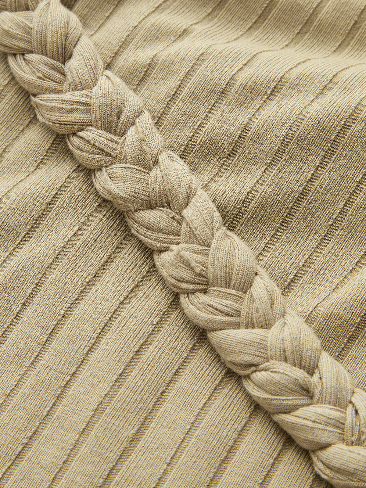 Braided Bodycon Asymmetrical Dress