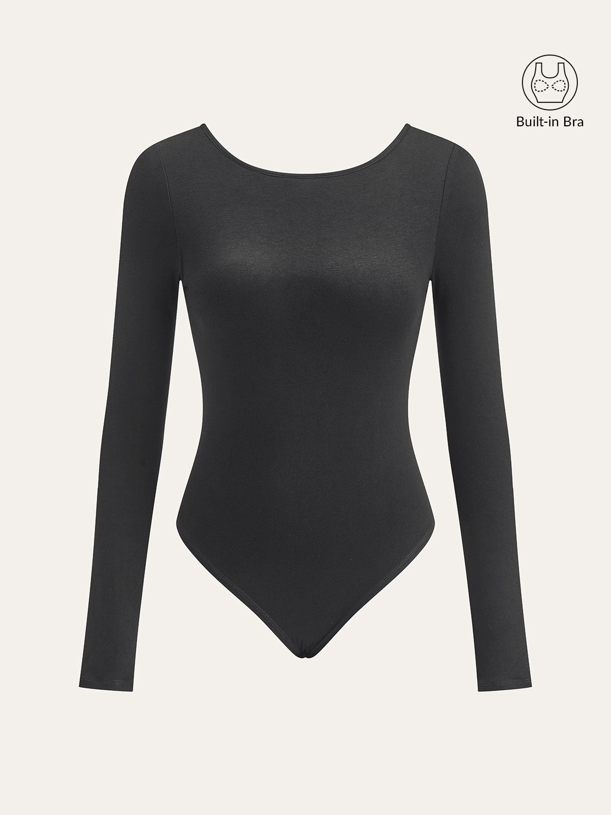 Bra-Free Long Sleeve Backless Bodysuit