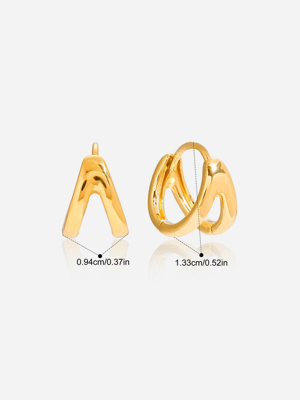 Irregular Shaped Hoop Earrings