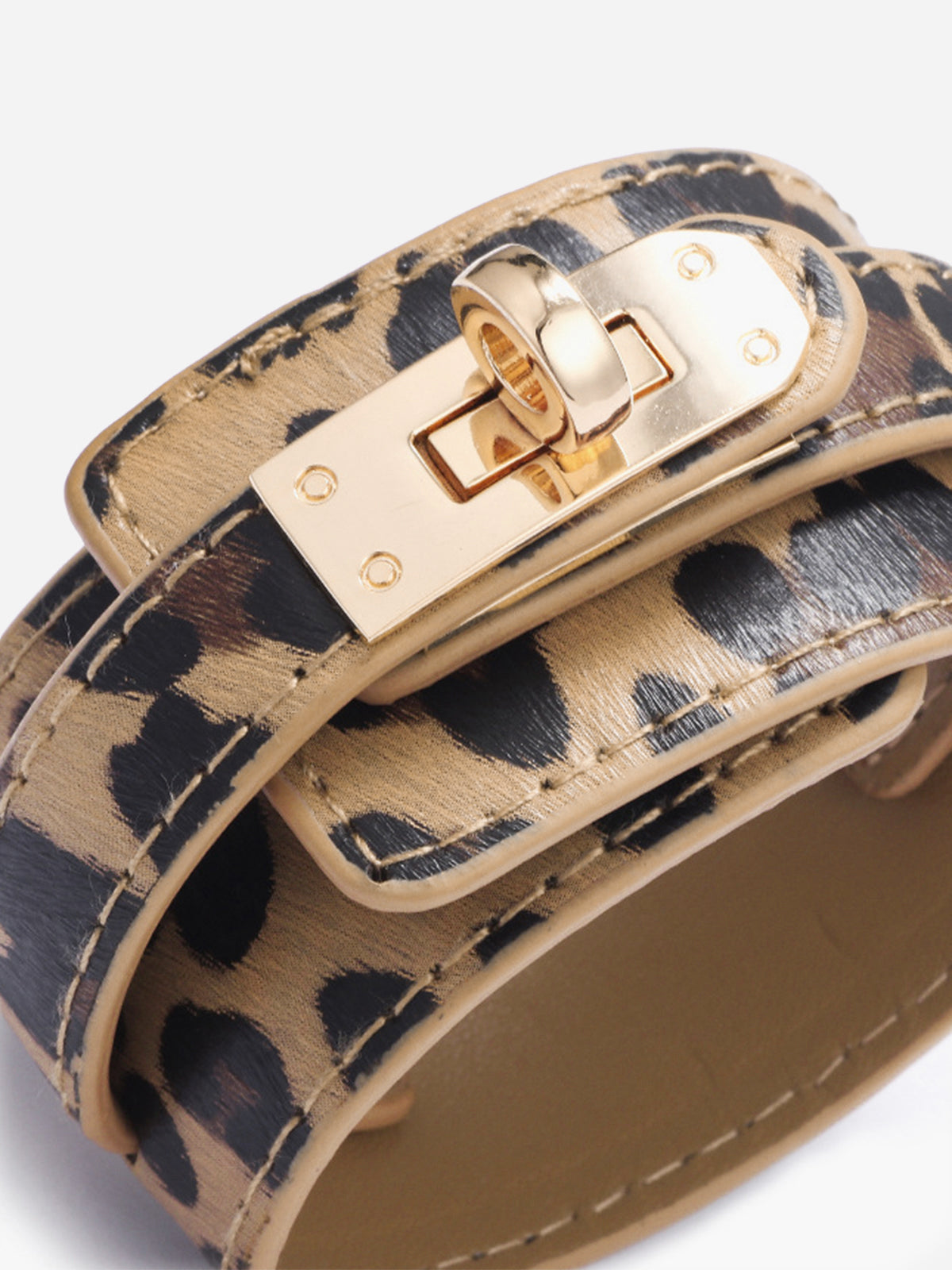 Lederarmband mit Leopardenmuster