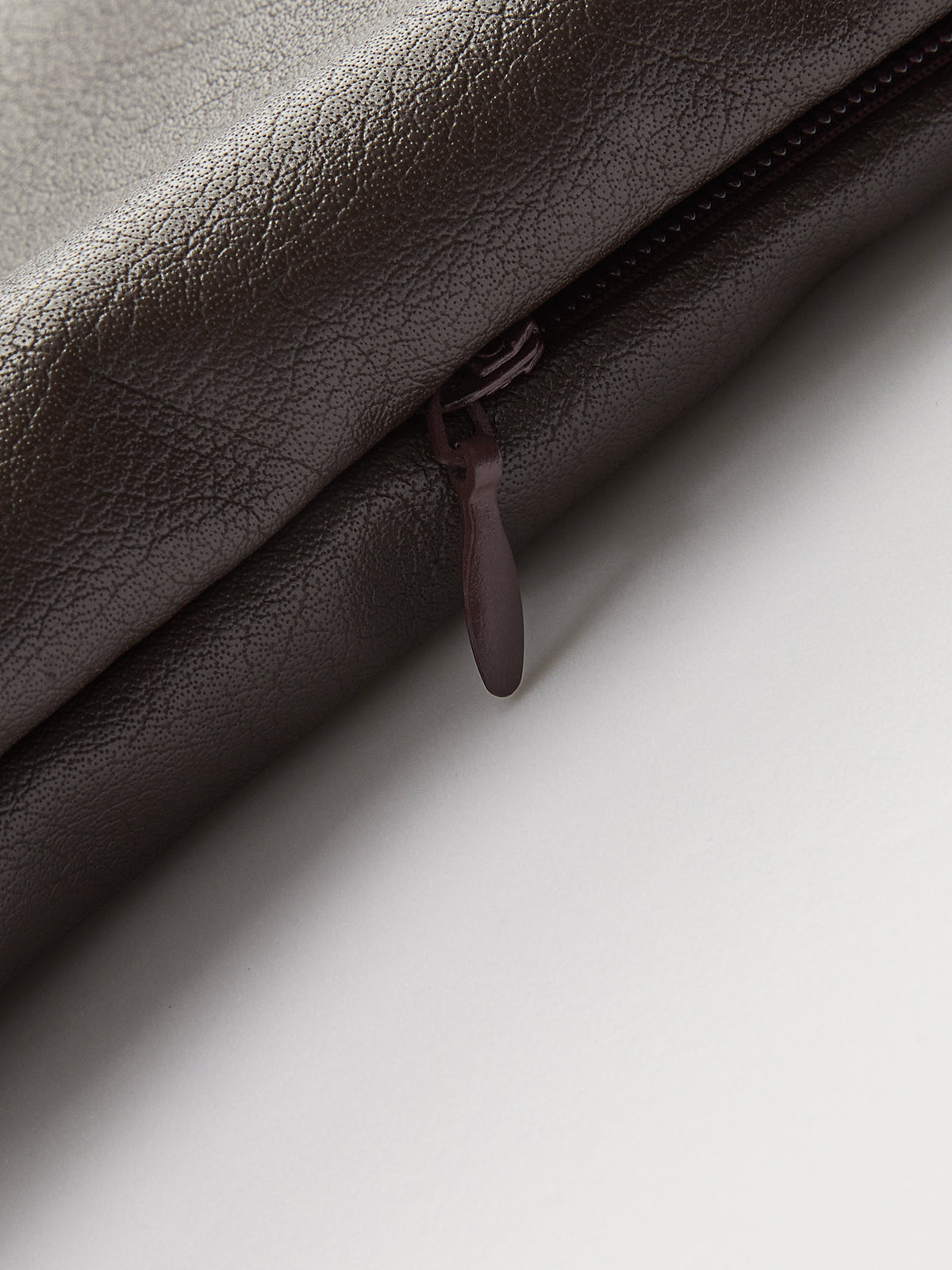 Seam Detail Faux Leather Flared Mini Skirt