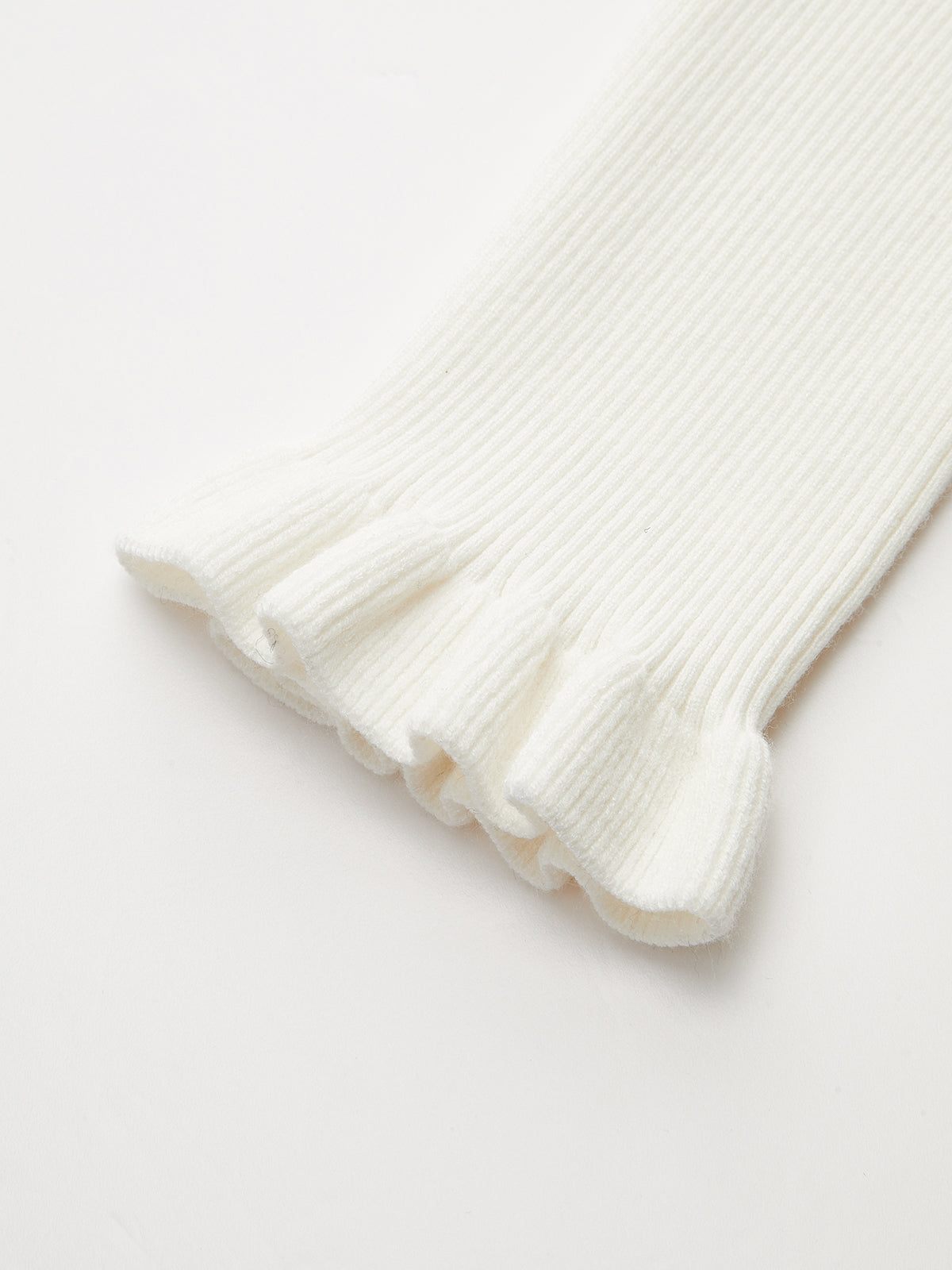 Haut en maille à col color-block et poignets volantés