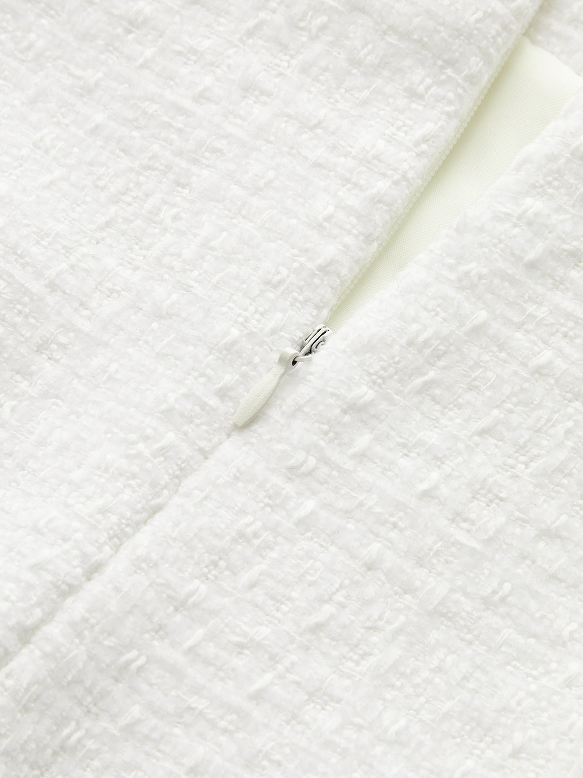 Ensemble haut bustier et mini-jupe en tweed