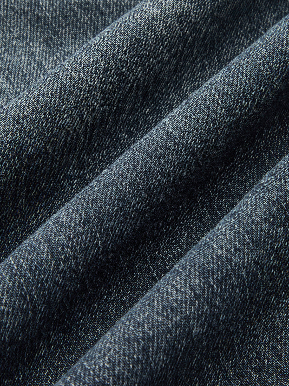 Vintage Washed Denim A-Line Midi Skirt