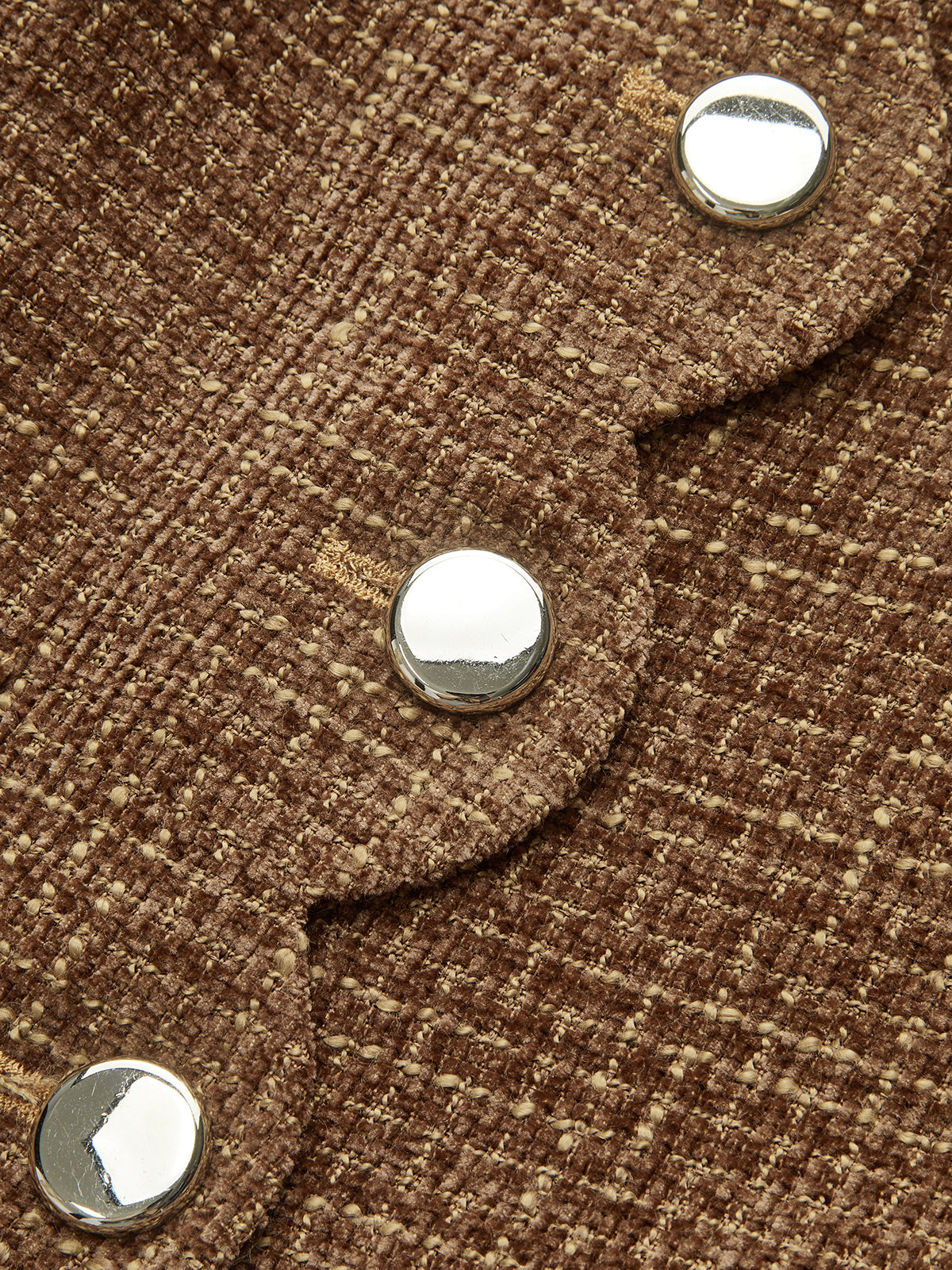 Scalloped Edge Tweed Lapel Jacket