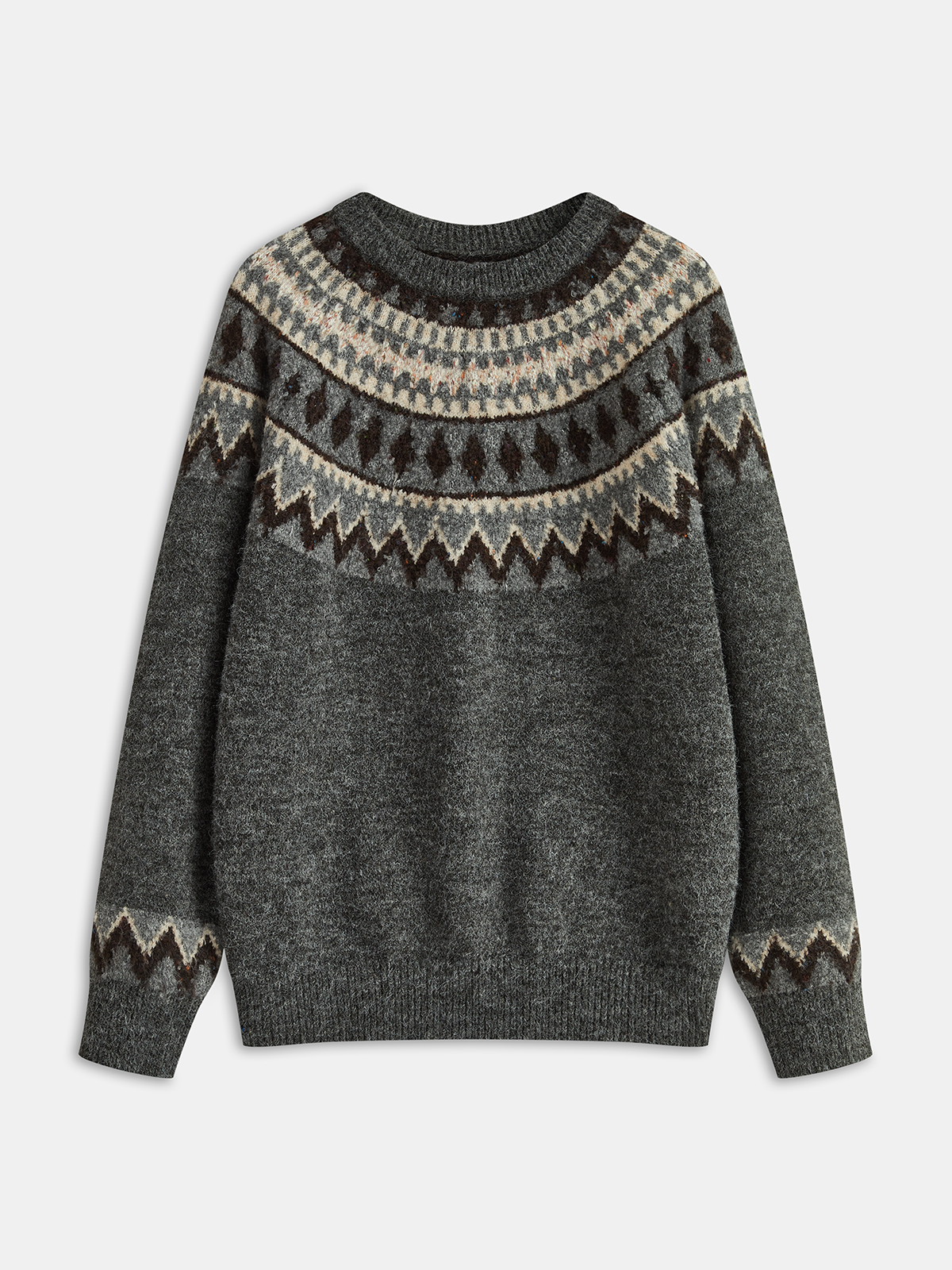 Fair Isle Rundhalspullover