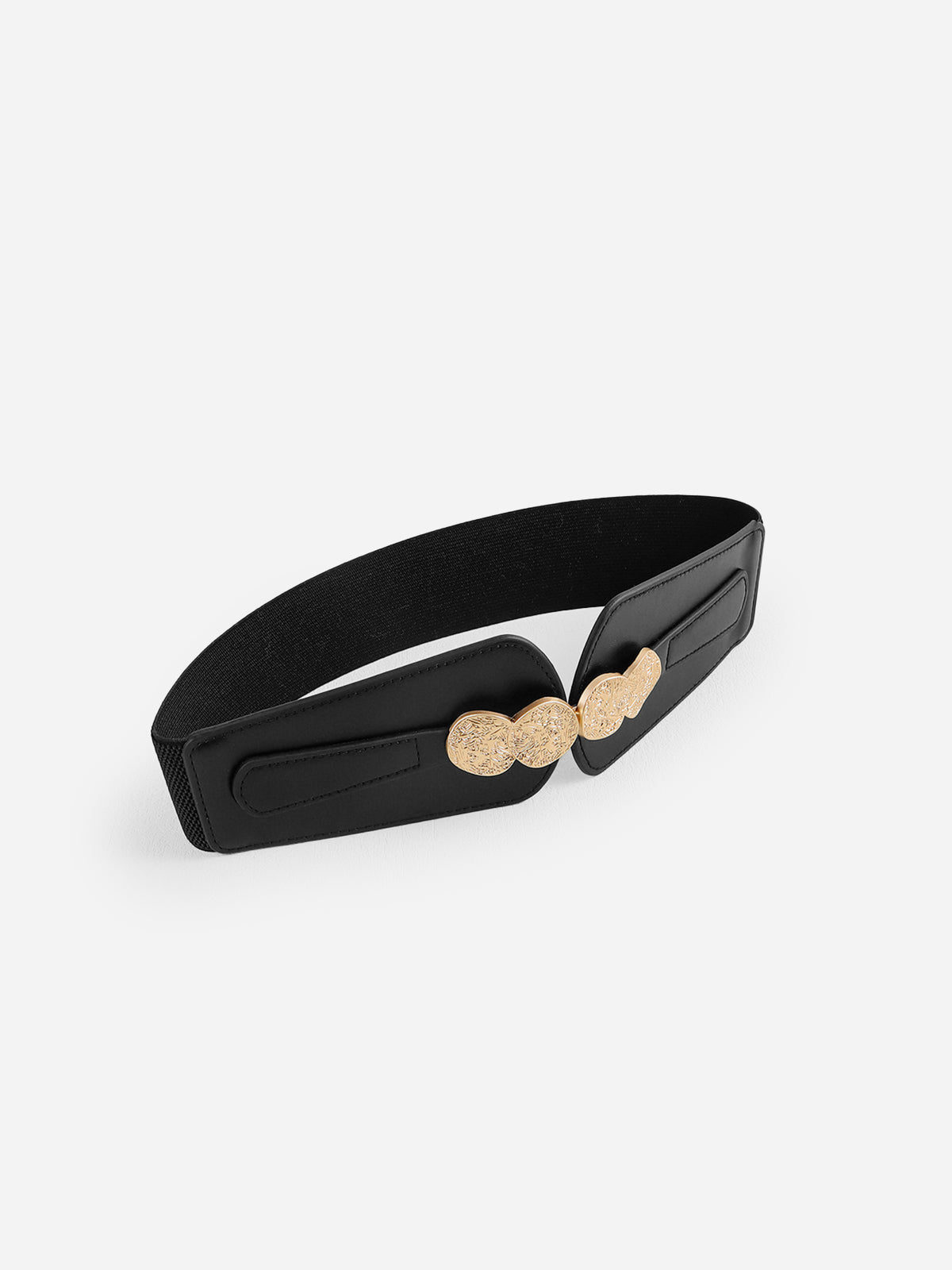 Ceinture élastique large ornée d'un médaillon doré