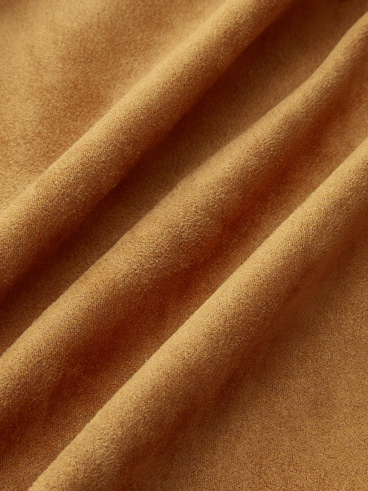 Faux Leather Panel Belted Suede Effect Jacket