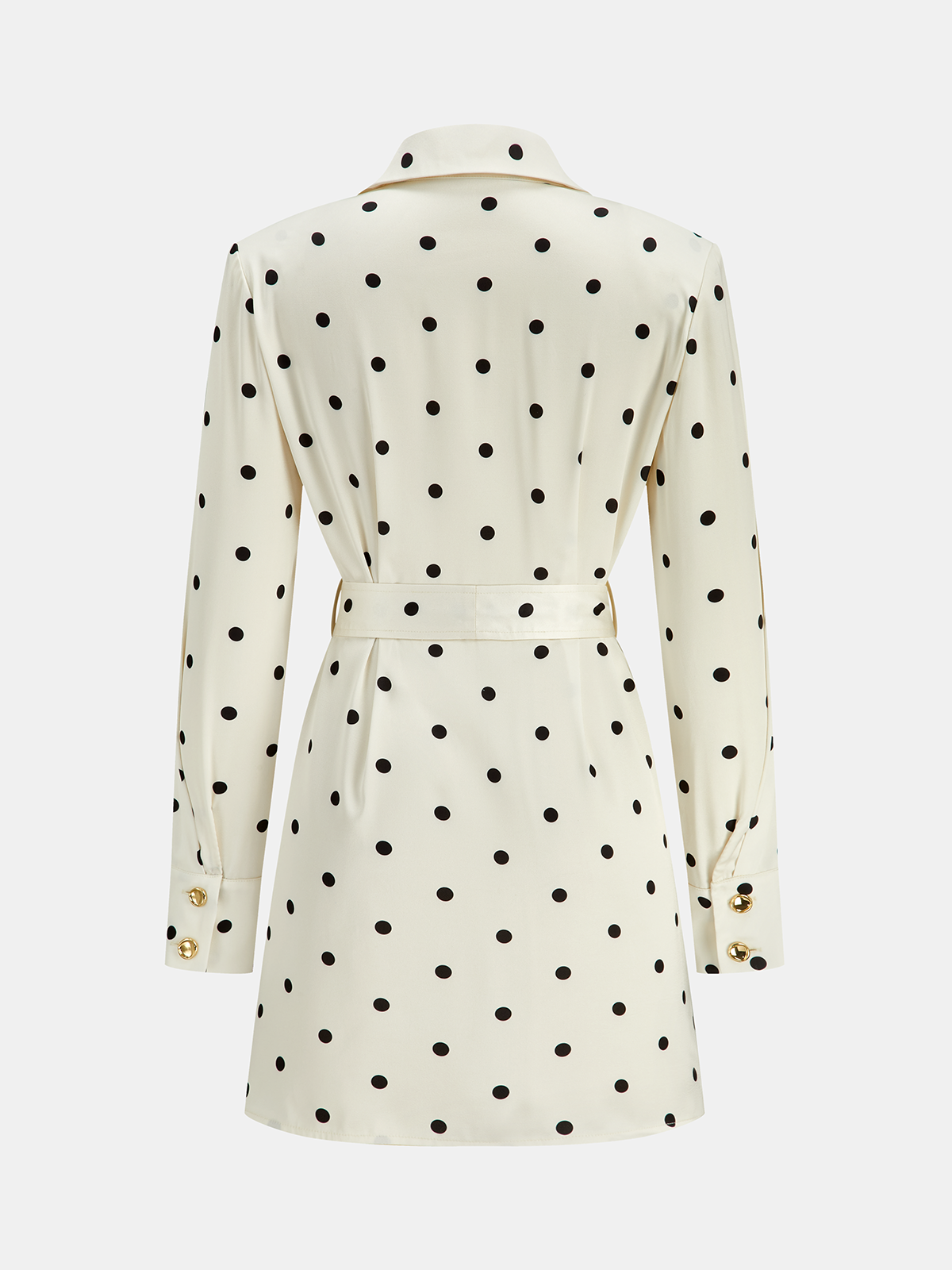 Robe blazer ceinturée à pois