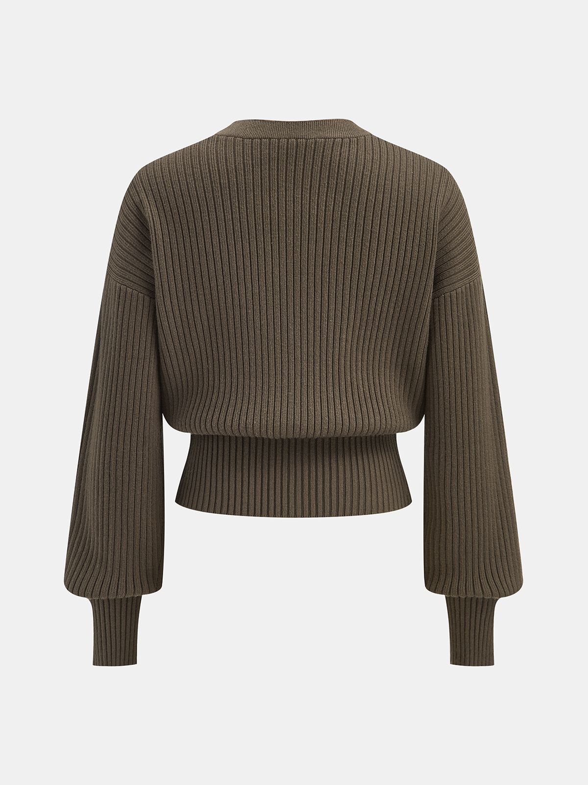 Cardigan côtelé à boutons métalliques