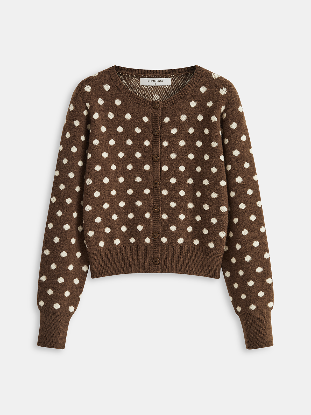 Polka Dot Button Front Cardigan