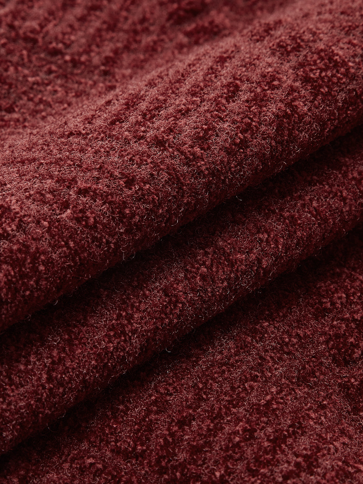 Curved Contrast Trim Chenille Blend Vest