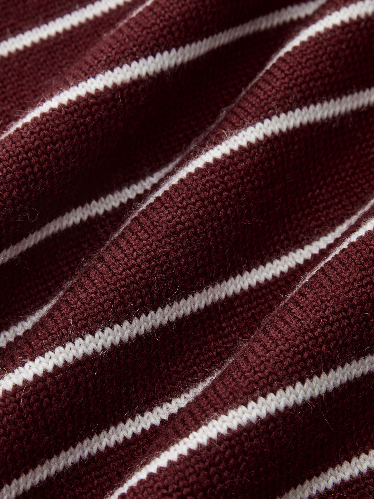 Striped Long Sleeved Knit Polo Top